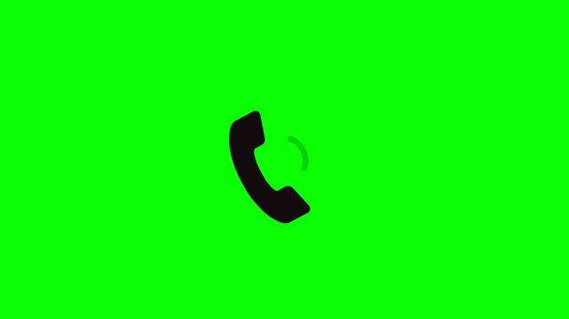 phone ring icon,phone ring animation, phone call ring green screen
