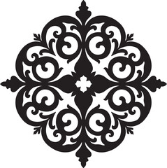 floral Ornate Tattoos Damask Medallion Stencil  vector design