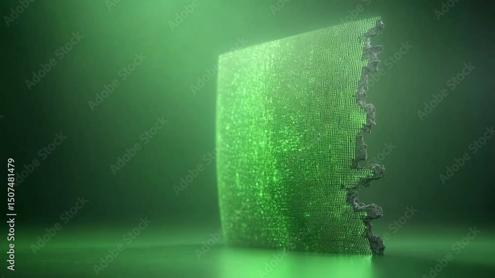 Fototapete Quantum Energy Barrier: An abstract visual concept featuring a glowing, seemingly impenetrable barrier, pulsating with energy against a gradient backdrop.