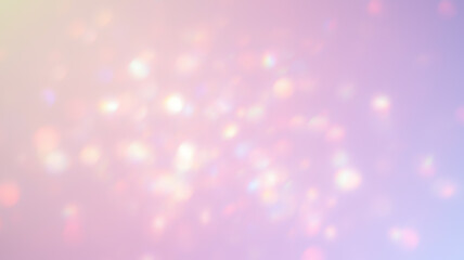 Soft, blurred abstract background with iridescent bokeh light effects and sparkling glitter particles
