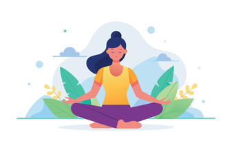 yoga in the lotus position