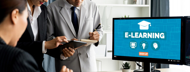 E-learning website with brisk sofware for student to study online on the internet network