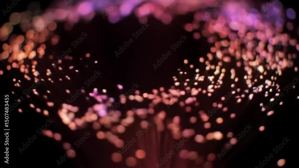 Wall mural abstract bokeh display of multicolored lights