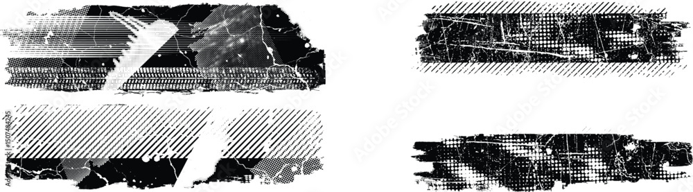 Poster grunge textured banner with rough edges. speckled texture. overlay grunge texture . simply place tex