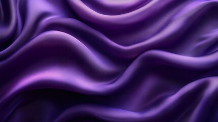 Obraz premium Elegant purple fabric texture with smooth, flowing waves, perfect for backgrounds, fashion design, or textile patterns.