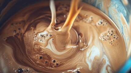 Protein Powder Being Stirred into Coffee - Standard v2 - x