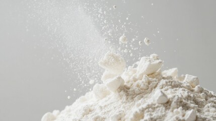 Protein Powder Dust Floating in Air