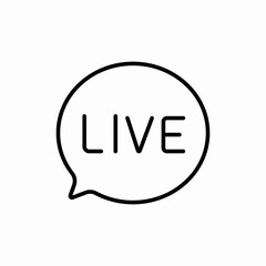 Live streaming broadcast icon vector sign