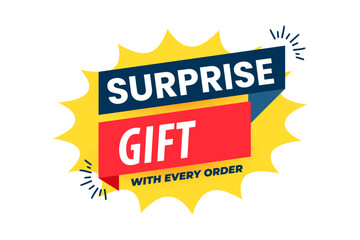 Surprise Gift Badge – Promotional Label for Orders & Offers