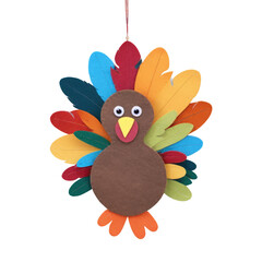 Colorful Felt Turkey Ornament Thanksgiving Craft Project, Festive Decoration