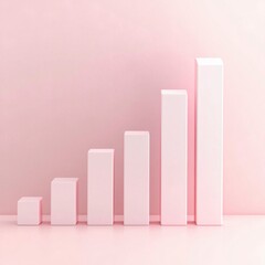 Revenue growth visualization a stunning bar chart showcasing increasing financial performance in business analytics minimalistic design professional viewpoint conceptual insight
