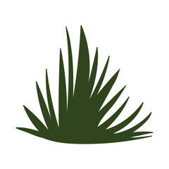 Fragments of green grass. A set of isolated bundles of grass.