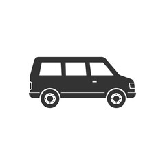 Minivan car icon. Vehicle symbol modern, simple, vector, icon for website design, mobile app, ui. Vector Illustration