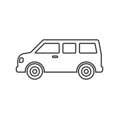Minivan car icon. Vehicle symbol modern, simple, vector, icon for website design, mobile app, ui. Vector Illustration