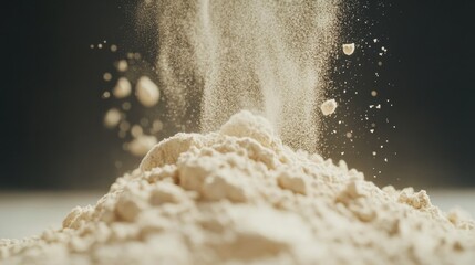 Protein Powder Dust Floating in Air