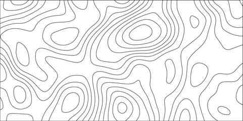 Retro futuristic topographic map, relief contour. Abstract line represents land elevation. Modern technology wave curve line contour map. vector illustration of topographic line contour map design.