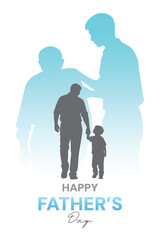 Happy Father's Day Creative Social Media Post, Greeting Card, and Flyer Template. Vector Illustration