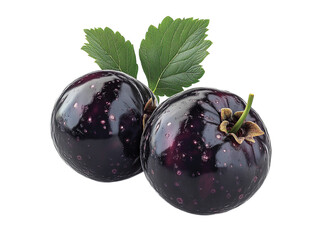 Black Currant berry isolated on transparent white background, clipping path ,png 