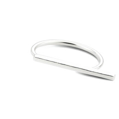 Minimalist Handmade Silver Bar Ring Simple, Elegant, and Modern Jewelry Design