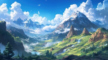 Mountain Valley Scenery