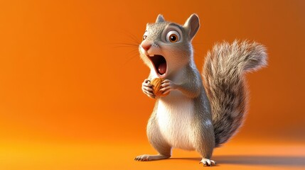 Fototapeta premium squirrel with nut