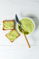 Avocado spread with toast