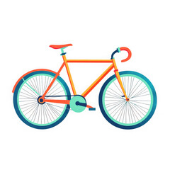 Fototapeta premium Orange bicycle vector illustration on transparent background