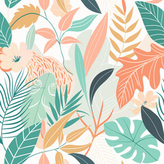 seamless pattern with leaves