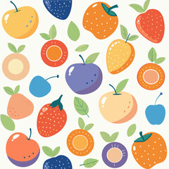 seamless pattern with fruits