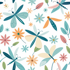 seamless background with flowers