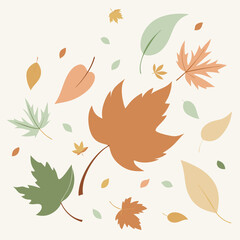 autumn leaves seamless pattern
