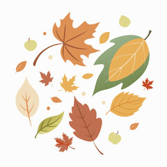 autumn leaves vector illustration
