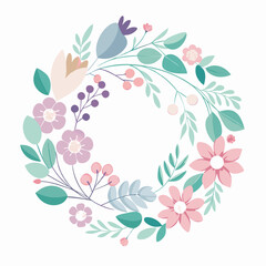 floral frame with flowers