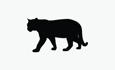 Big Cat Silhouette Vector