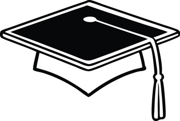 Modern Graduation Hat Icons  Academic Headwear Set

