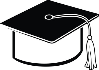 Graduate Cap Symbols   Minimalist Icon Set

