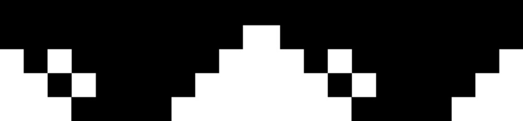 Iconic Thug Life Pixelated Glasses, Representing a Playful and Humorous Internet Meme, Ideal for Pop Culture, Social Media Content, and Fun, Trendy Graphic Designs