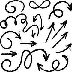 Hand-Drawn Arrow & Doodle Vector Set for Design & Infographics.