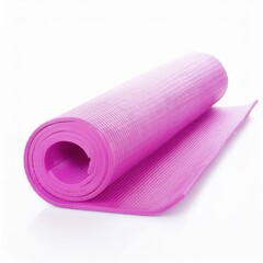 Yoga mat isolated on white background