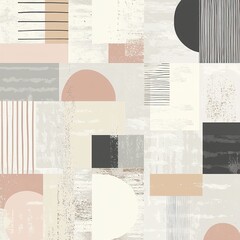 Scandinavian abstract Christmas design with minimal shapes, soft neutral tones, and festive Nordic style. Background for holiday decor, cards, packaging, and modern seasonal branding.
