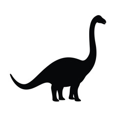 Sauropod Dinosaur Simple Illustration.
