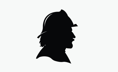 Firefighter Profile Silhouette