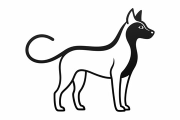 Artistic Outline Of Pets In Multiple Postures