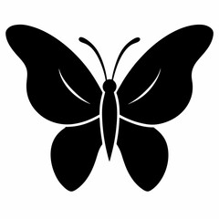 Butterfly Template SVG Black Design