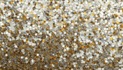 Champagne White & Gold Glitter Texture. Sparkly Glitter Background. Wallpaper.