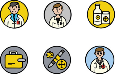 Fototapeta premium business people icons
