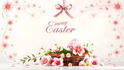 elegant greeting card happy easter