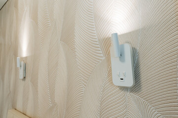 Two beautifully designed wallmounted lights offer gentle, soft illumination that enhances the...