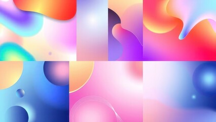 Fototapeta premium Abstract fluid shapes in vibrant colors