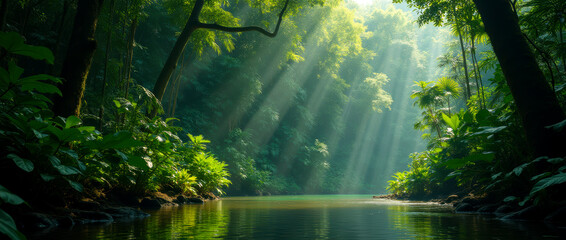 Obraz premium Waterfall in the jungle